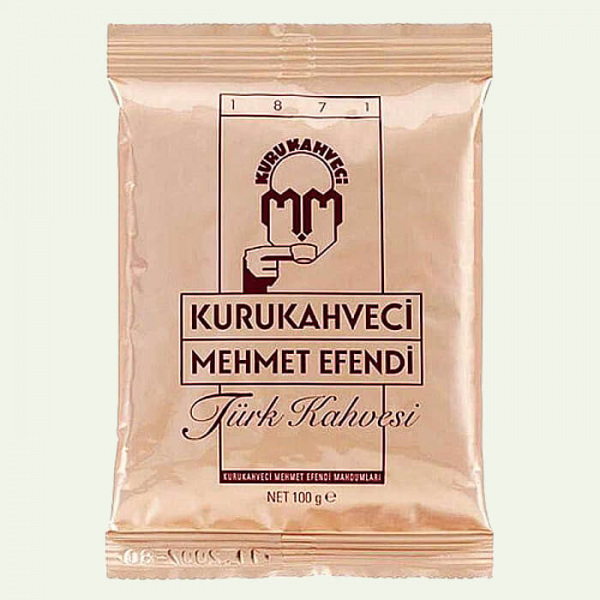 На фото изображено Турецкий кофе Kurukahveci Mehmet Efend 100гр