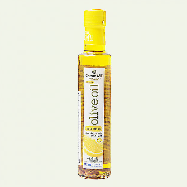 На фото изображено Масло оливковое Extra Virgin с лимоном, 0,25л