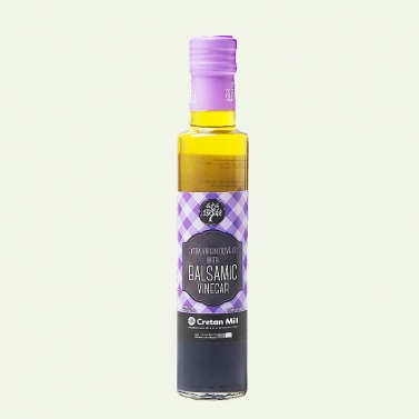 На фото изображено Масло оливковое Extra Virgin с бальзамическим уксусом, 0,25л