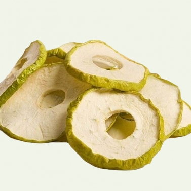 На фото изображено Яблоко желтое сушеное чипсы