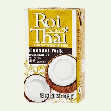 На фото изображено Кокосовое молоко ROI THAI, 250 мл