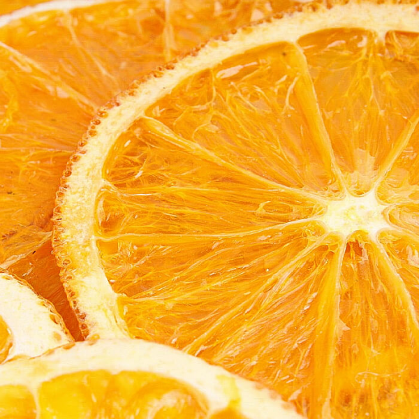 На фото изображено Апельсин сушеный чипсы