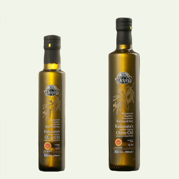 На фото изображено Масло оливковое Extra Virgin Каламата DELPHI