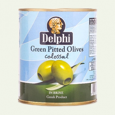 Оливки без косточки в рассоле DELPHI Colossal 121-140, 820г
